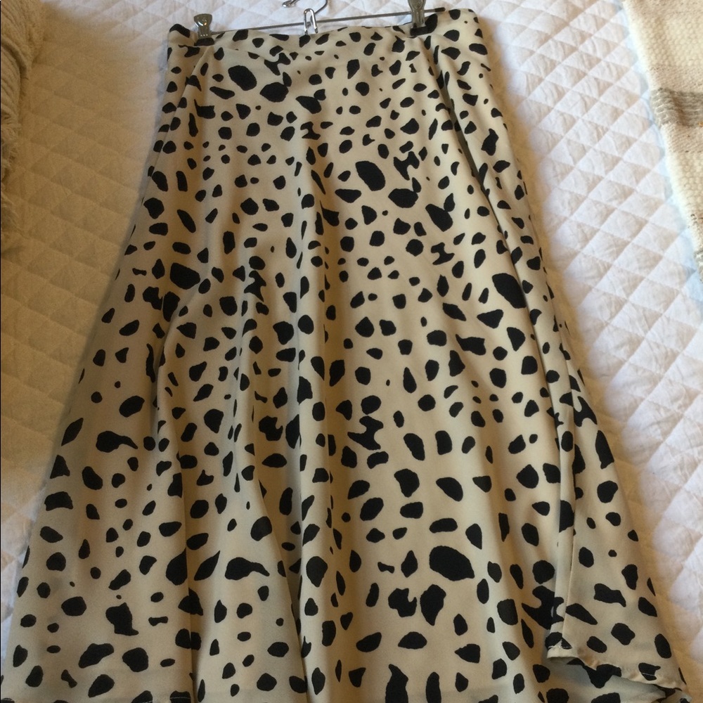 leopard midi skirt